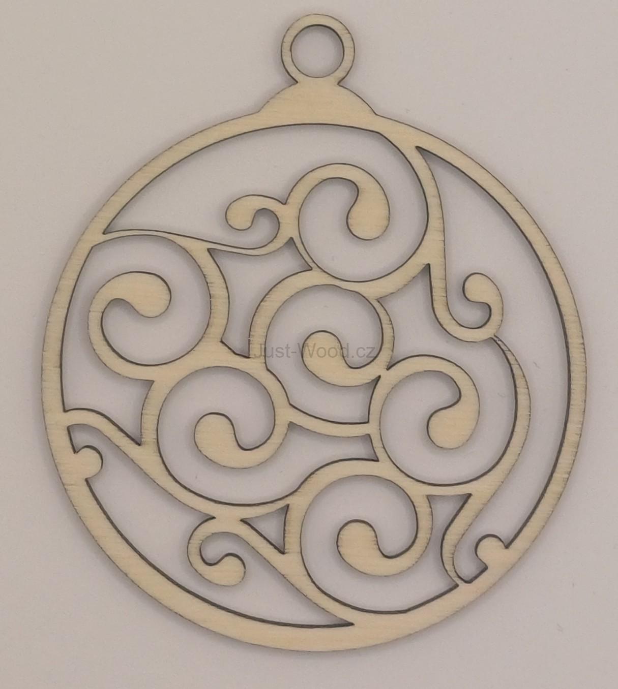 Dřevěná vánoční ozdoba (10 cm)