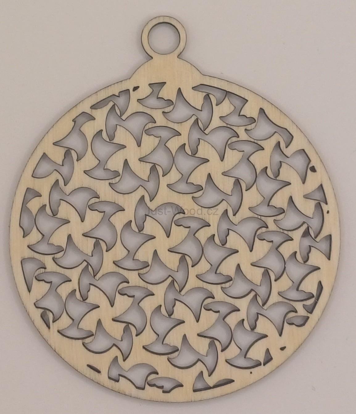 Dřevěná vánoční ozdoba (10 cm)