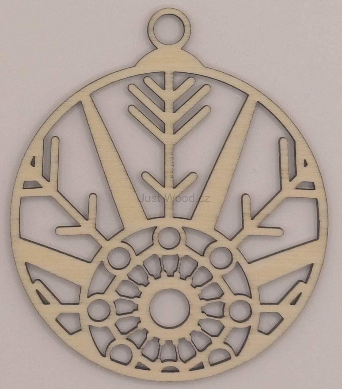 Dřevěná vánoční ozdoba (10 cm)