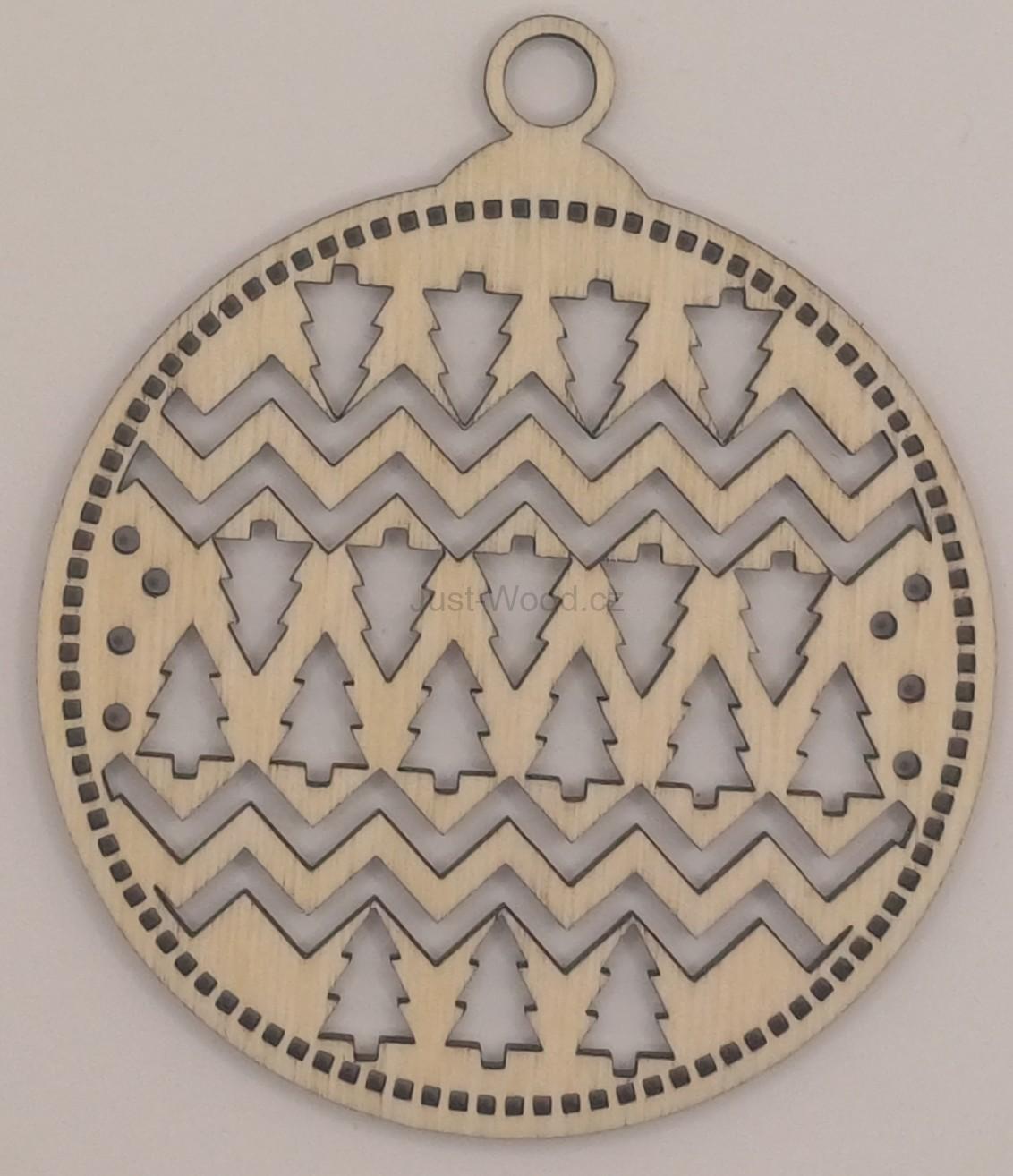 Dřevěná vánoční ozdoba (10 cm)