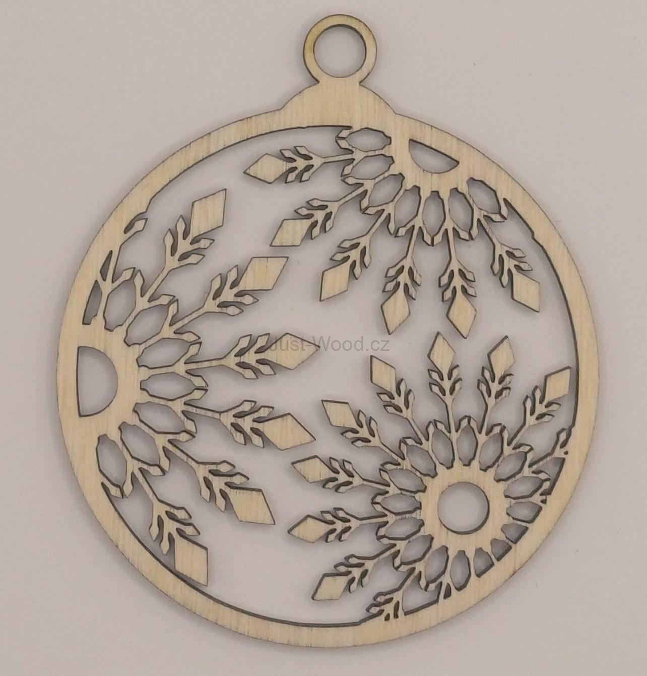 Dřevěná vánoční ozdoba (10 cm)