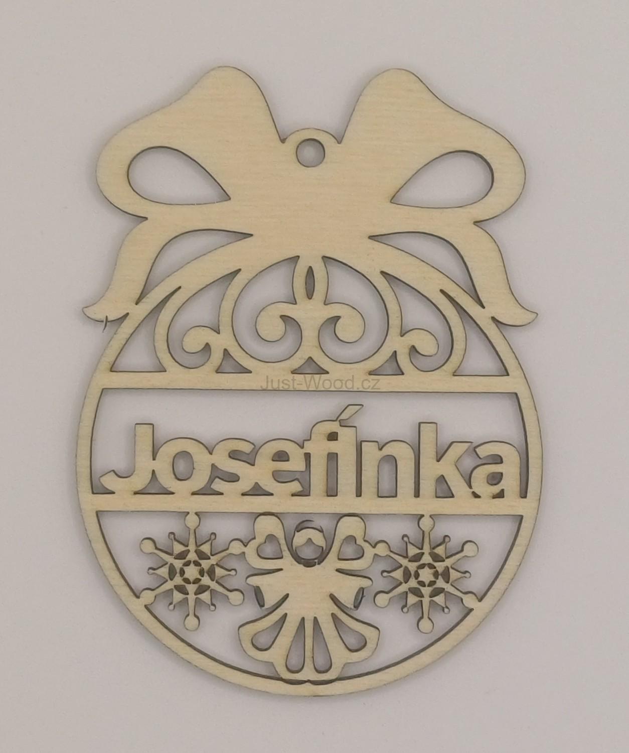 Dřevěná vánoční ozdoba se jménem – personalizované (12 cm)