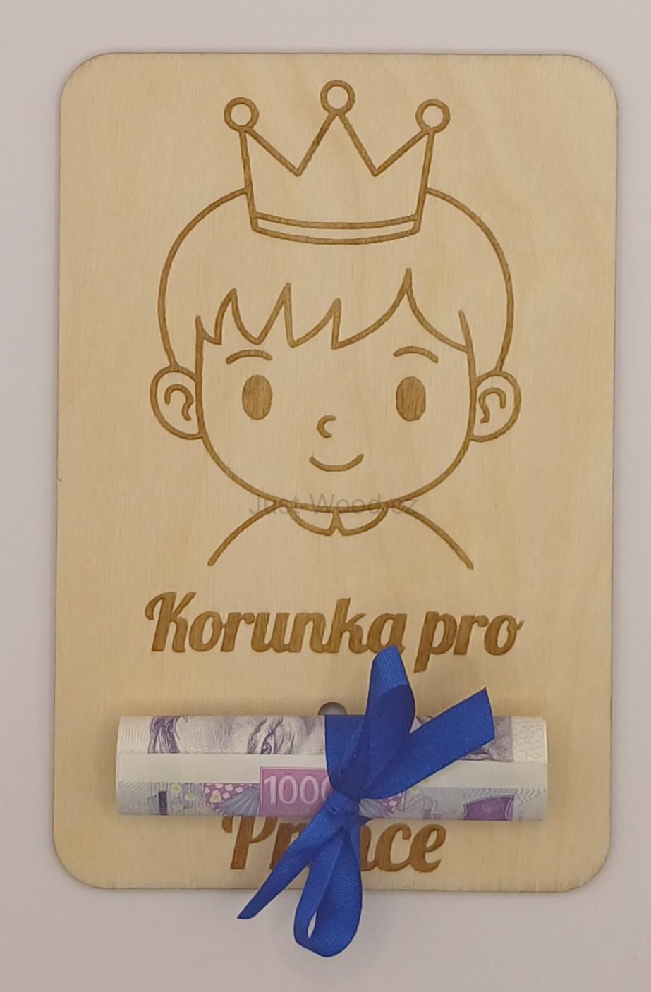 Dřevěné přáníčko na peníze (100 × 150 mm)