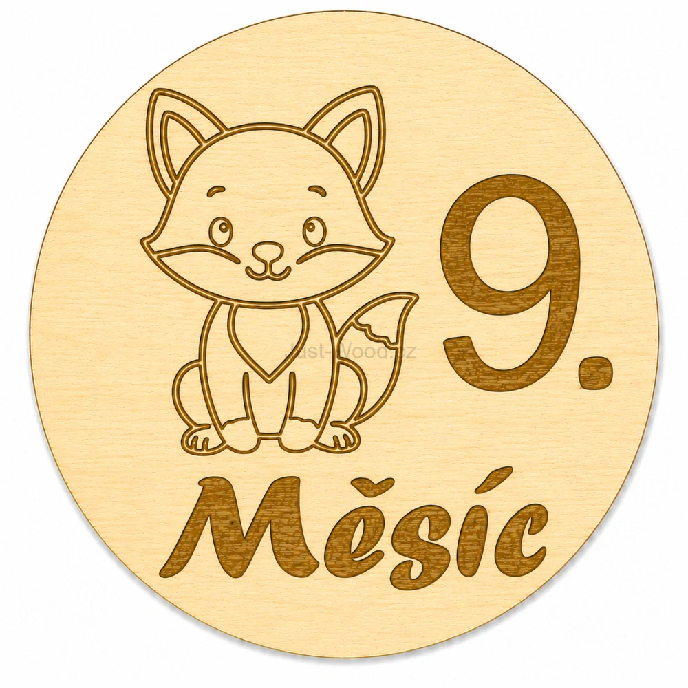 Milníková kartička - 9. měsíc zvířátka