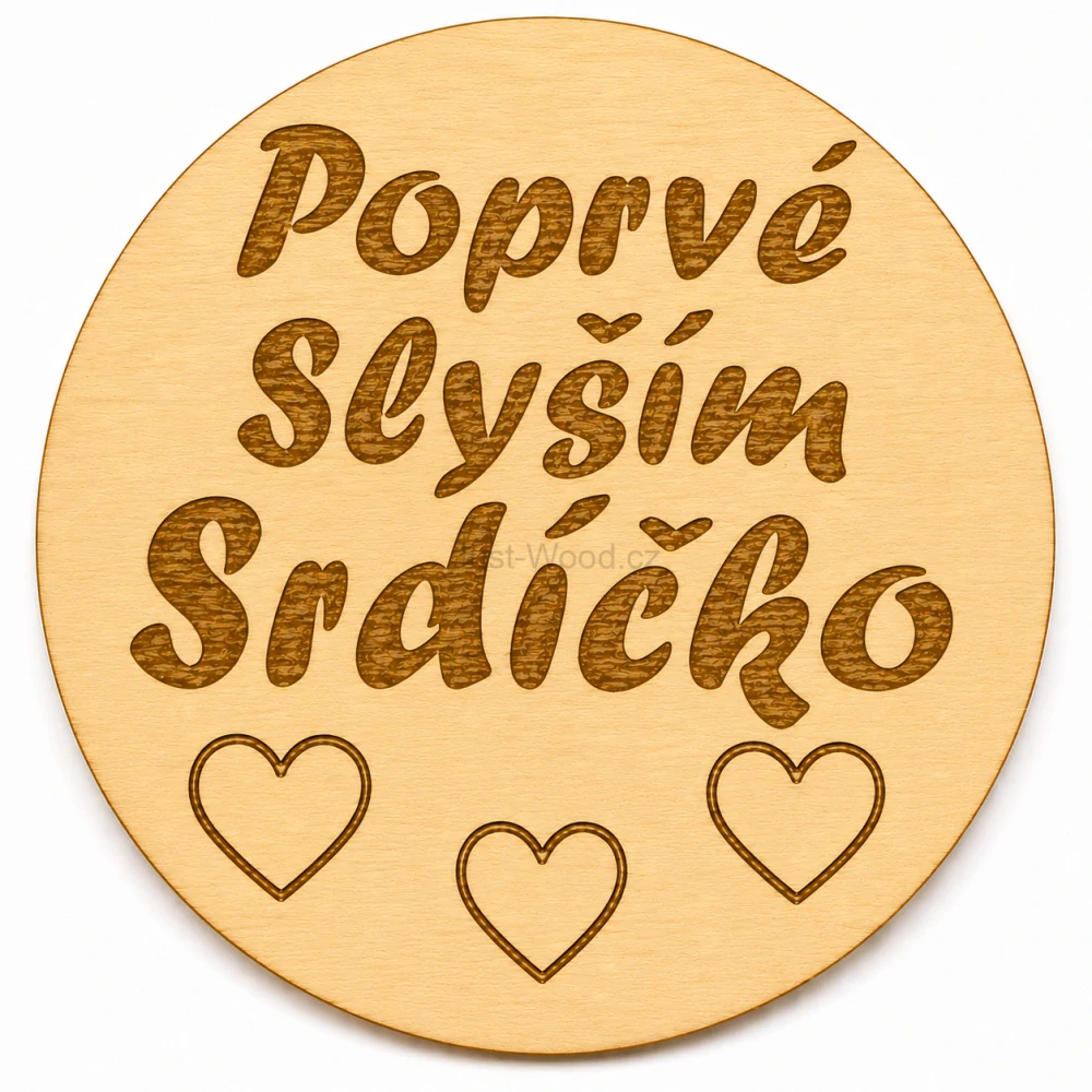 Milníková kartička - poprvé slyším srdíčko
