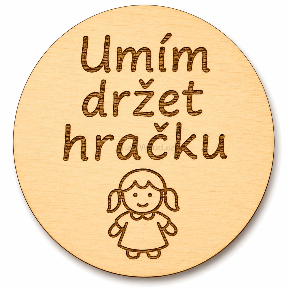 Milníková kartička - umím držet hračku