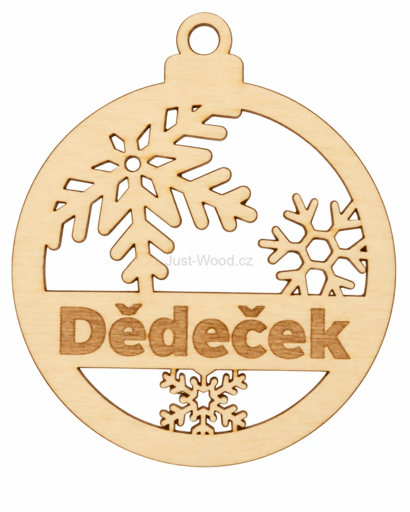 Dřevěná vánoční ozdoba se jménem – personalizované (Ozdoba)