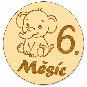 Milníková kartička - 6. měsíc zívřátka