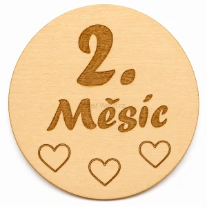 Milníková kartička - 2. měsíc, 3 srdíčka
