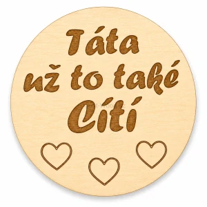 Milníková kartička - táta už to také cítí