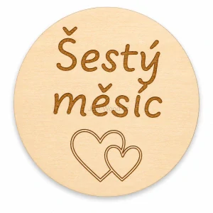 Milníková kartička - šestý měsíc