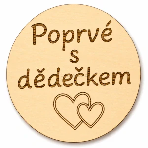 Milníková kartička - poprvé s dědečkem