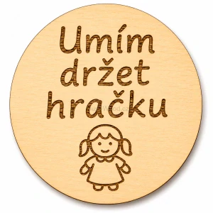 Milníková kartička - umím držet hračku