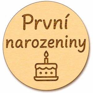 Milníková kartička - první narozeniny