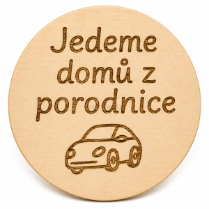 Milníková kartička - jedeme domů z porodnice