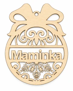 Dřevěná vánoční ozdoba se jménem – personalizované (10 cm)