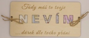 Dřevěné přáníčko na peníze (100 × 200 mm)