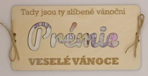 Dřevěné přáníčko na peníze (100 × 200 mm)