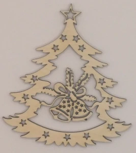 Dřevěná vánoční ozdoba (8 cm)