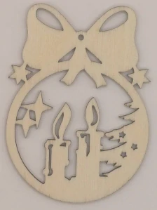 Dřevěná vánoční ozdoba (8 cm)