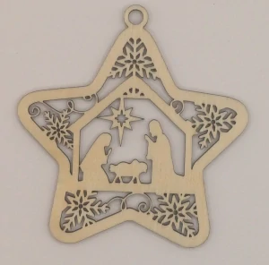 Dřevěná vánoční ozdoba (8 cm)