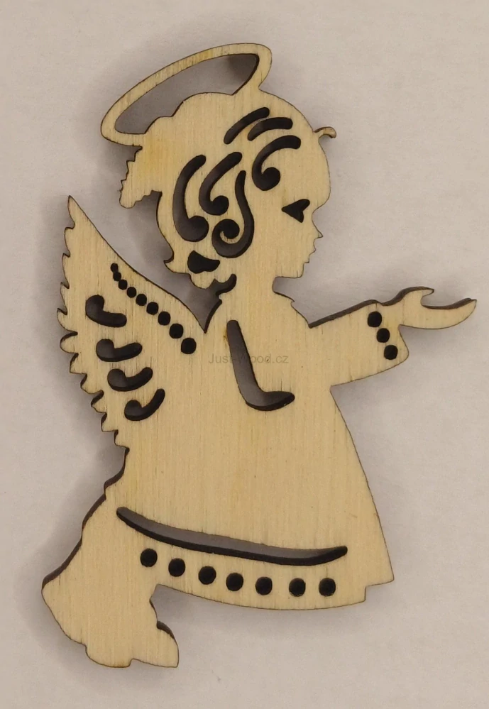 Dřevěná vánoční ozdoba (8 cm)