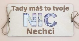  Dřevěné přáníčko na peníze (100 × 200 mm)